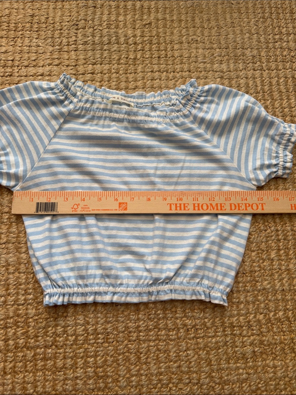Zhoe & Tobiah Striped Girls Cropped Top sz 8 - Picture 6 of 7